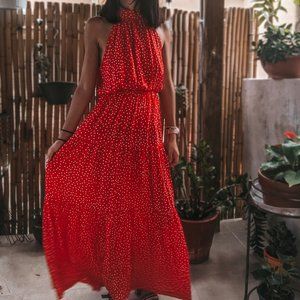 Polka Dot Maxi Dress